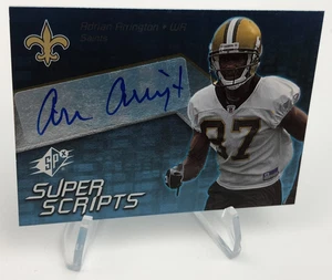2008 ADRIAN ARRINGTON Rookie AUTO Card SPx SUPER SCRIPTS Signed MICHIGAN SAINTS - Picture 1 of 8