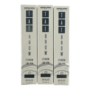 3er Set TAT BROW Microblade Augenbrauen Tönungsstift Wasserdicht - Asche Schwarz - Bild 1 von 10