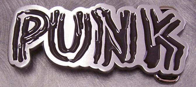 Pewter Belt Buckle Music Punk NEW - Image 1 of 1