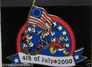 Disney WDW LE 4th of July Fife and Drum Mickey Mouse Donald Pluto Pin - Picture 1 of 1