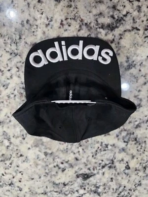 Adidas Youth Hat Snap Back Black Spell Out Embroidered Bill OSFY - Image 1 of 3
