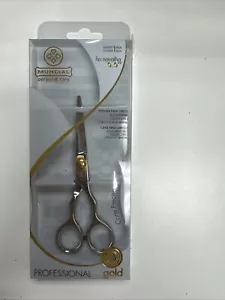 NEW MUNDIAL Gold PROFESSIONAL 5.5” Razor Edge SCISSORS / STAINLESS STEEL - Picture 1 of 3