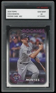 Coco Montes 2024 Topps 1st Graded 10 MLB Rookie Card #92 Colorado Rookies - Picture 1 of 1