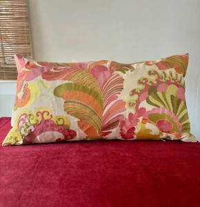 TRINA TURK Embroidered Coachella Pillow Bolster - Picture 1 of 9