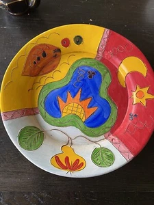 Pahissa Pottery Colorful Signed 10.25 Inch Plate From Barcelona Spain - Picture 1 of 2