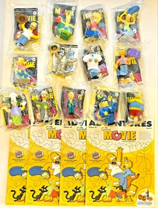 Set of 13 Dif The Simpsons Movie Burger King Toys NEW SEALED 2007 +4 BK Magazine - Picture 1 of 8