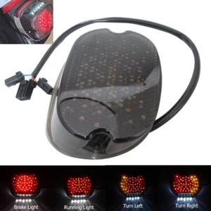 LED Rear Tail Light Brake Running Lamp Smoke Lens For Harley Touring Sportster - Picture 1 of 18