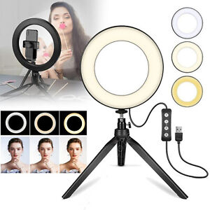 10" LED Ring Light with Stand for Youtube Tiktok Makeup Video Live Phone Selfie