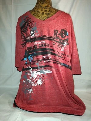 Quilted Giraffe men's red short sleeve v-neck short sleeve t-shirt size 2X - Image 1 of 4