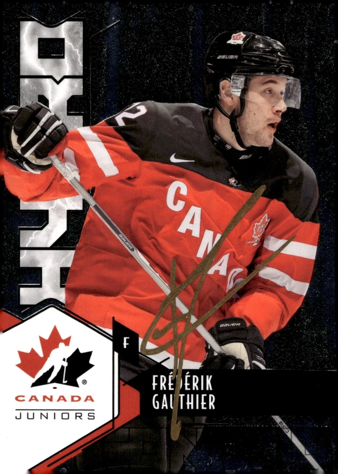 Frederik Gauthier - Signed 2015 Upper Deck Team Canada Juniors Hydro Card #H-40 - Image 1 of 2