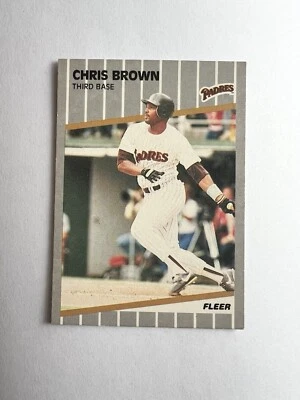 1989 Fleer #301 Chris Brown San Diego Padres - Image 1 of 2
