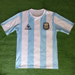 Maradona Argentina Mexico 1986 World Cup Retro Soccer Jersey Airtex - Picture 1 of 6