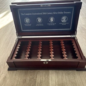 Danbury Mint complete uncirculated 20th century silver dollar treasury Box Nokey - Picture 1 of 14