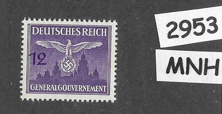 #2953 MNH selo oficial Sc N028 1943 Suástica Terceiro Reich Polônia ocupada - Imagem 1 de 1