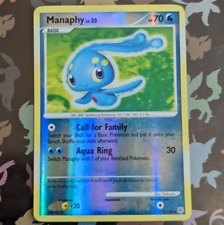 Manaphy 9/130 Reverse Holo Rare Diamond & Pearl Base Set Pokemon Card Exc/Good