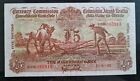Currency Commission £5 The Hibernian Bank Limited 1938 Ploughman