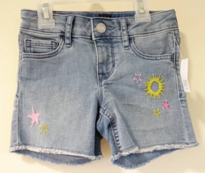 Новый с Ярлыками разрыв вышитый джинсовой ткани Midi шорты девочки размер 8 - Изображение 1 из 2