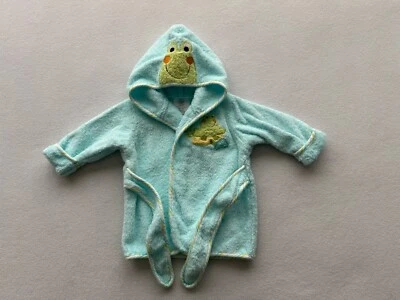 Bata con Capucha Koala Bebé Baño Playa Piscina Azul con Diseño de Rana 0-9 Meses Foto 1 de 4