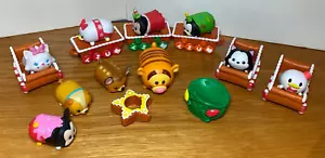Disney Tsum Tsum Holiday Advent Christmas LOT Train Figures Sleigh + Others - Picture 1 of 9