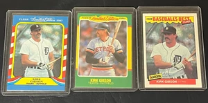 LOTE 3 TARJETAS ODDBALL TIGRES KIRK GIBSON 1986 Y 1987 FLEER BÉISBOL EDICIÓN LIMITADA - Imagen 1 de 1