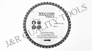 7-1/4" 5/8" & 7/8" Arbor 48T Carbide Tip Circular Saw Blade For Metal cutting - Picture 1 of 2