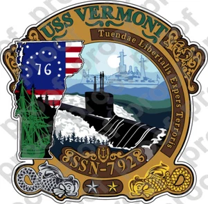 AUFKLEBER USN US NAVY SSN 792 USS VERMONT - Bild 1 von 1