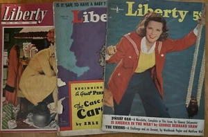 Antique Liberty Periodical 1936-45 Set 3 History Collectors Books Grannychic - Imagen 1 de 15