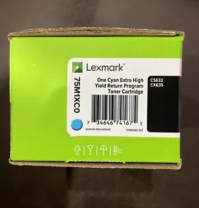 Toner originale Lexmark 75M1XC0 ciano extra HY - NUOVO SIGILLATO - Foto 1 di 3