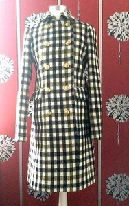 NEW J.CREW TWEED WOOL COAT GOLD BUTTONS 00 UK 8 60'S - Picture 1 of 4
