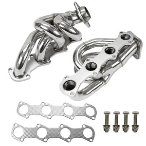 Fits Ford 1997-2003 F-150 F250 4.6L V8 Stainless Steel Shorty Manifold Header - Picture 1 of 7