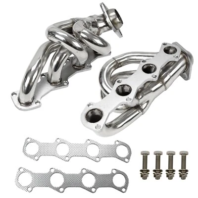 Fits Ford 1997-2003 F-150 F250 4.6L V8 Stainless Steel Shorty Manifold Header - Image 1 of 4