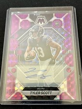 2023 Panini Mosaic Tyler Scott Rookie Auto Purple Parallel /49 Chicago Bears