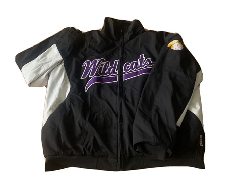 Kansas State Wildcats Baseball Full Zip Dugout Jacket NCAA Majestic Men’s Large Cover