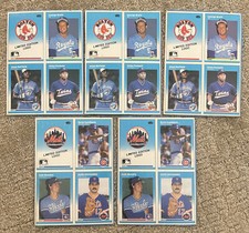 1987 Fleer Baseball Box Bottom Cards Uncut Sheet of 4 - (Five Box Bottoms)