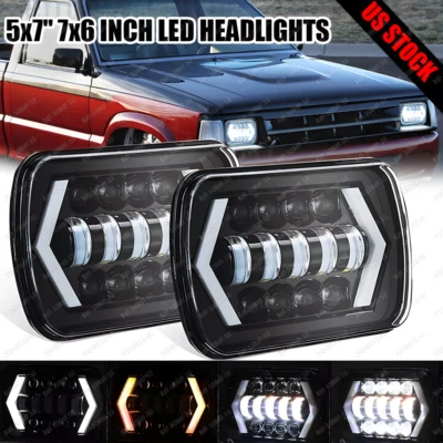 Nuevo par de faros LED 5x7 7X6" pulgadas alto/bajo con DRL PARA Mazda B2000 B2200 B2600 Foto 1 de 4