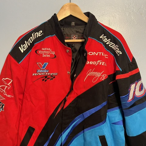 Vintage NASCAR JH DESIGNS VALVOLINE Johnny Benson Jr. Racing Jacket Mens Large Cover