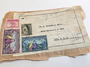 ECUADOR STAMPS FROM OLD PACKAGE - Picture 1 of 5