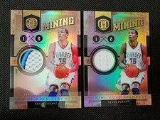 2010-11 KEVIN DURANT GOLD STANDARD GOLD MINING PRIME PATCH #/25 LOT(2) GAME-USED