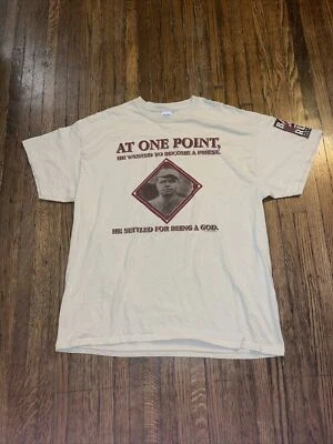 Винтажная мужская бейсбольная футболка 2003 Babe Ruth MLB бежевая размер XL - Изображение 1 из 4