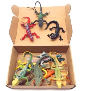 12 piezas figuras artificiales de lagarto de reptiles juguetes educativos coloridos falsos de lagarto - Imagen 1 de 5