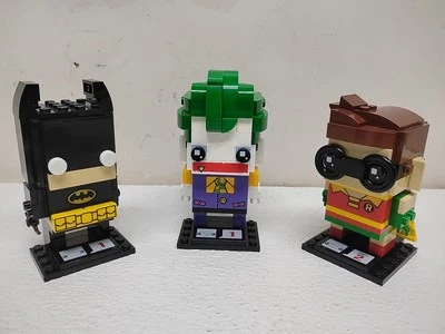 Lego Brickheadz Lot of 3: Batman 41585, Robin 41587 & Joker 41588 - Image 1 of 4
