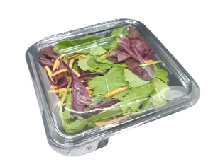 $ Clear Bubble Salad Bowl Hinged Lid - High Quality - 500cc - TAKEAWAY - PK 100 - Picture 1 of 4