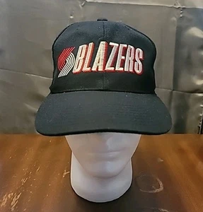 Portland Trail Blazers Vintage NBA Sports Specialties Snapback Hat Cap 90s Black - Picture 1 of 13