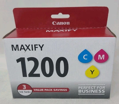 Canon 9232B005 (PGI-1200) Ink Cyan/Magenta/Yellow. New-Sealed  - Image 1 of 4