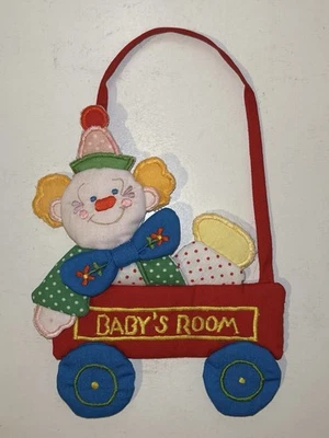 Percha colgante de pared puerta casa de sombrero vintage colores primarios payaso Foto 1 de 4