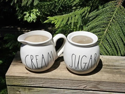 Rae Dunn Cream and Sugar Bowl Set Artisan Collection By Magenta Ceramic - Image 1 of 4