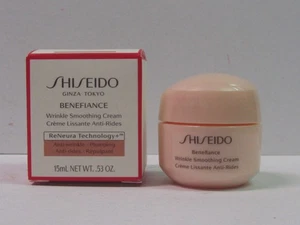 Crema suavizante de arrugas Shiseido Benefiance 0,53 oz tamaño de viaje nueva en caja - Imagen 1 de 2