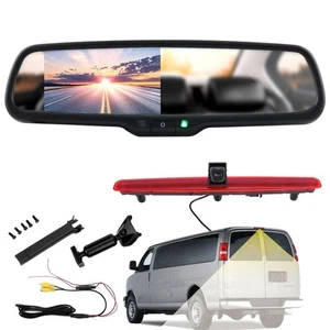 Rückfahrkamera Bremsleuchte + Rückspiegel-Monitor für VW Transporter T5 2003-15 - Bild 1 von 24