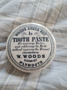 Vintage Victorian Woods Areca Nut 1s Zahnpasta Deckel - Bild 1 von 4