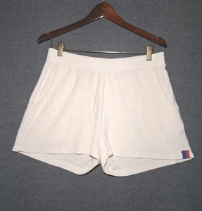 KULE pantaloncino donna panna misto cotone elastico in vita tasca davanti taglia large - Foto 1 di 6
